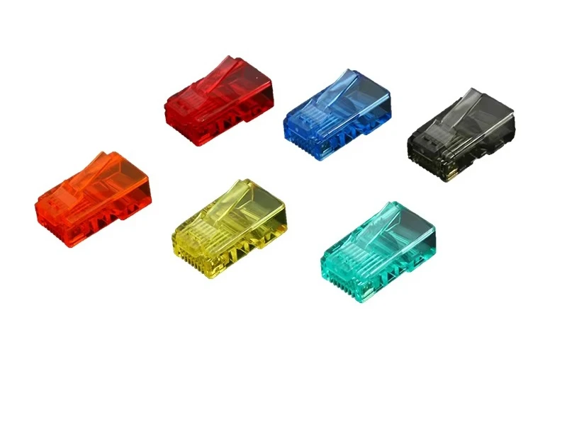 1000pcs Cat5e Unshielded RJ45 Connector Color Plug OEM Housing