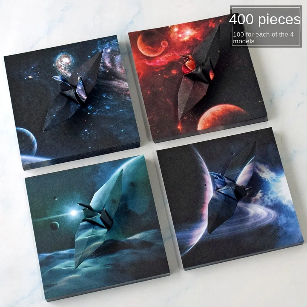 400 Stück Kunstmaterial Sternenhimmel Origami-Papier Scrapbooking Handgemachtes Buntes Gefaltetes Papier Origami-Falten