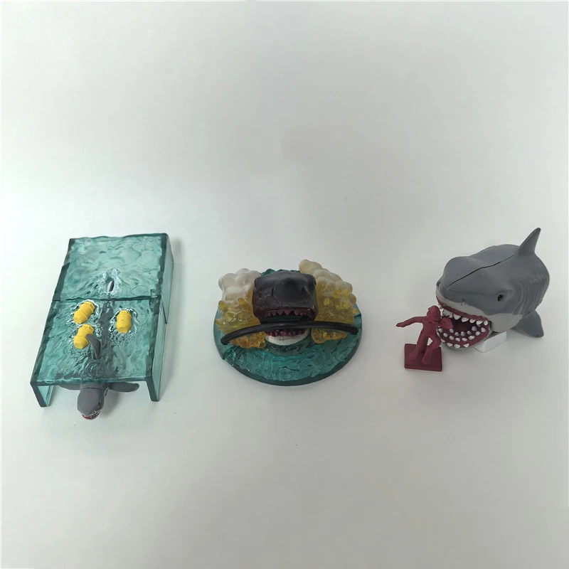 Cartoon Anime Sea Life Jaw Scena Ornamento Giocattolo Teatro Prop Grande squalo bianco Simulazione Giocattolo Figura Modello Collezione limitata Regalo