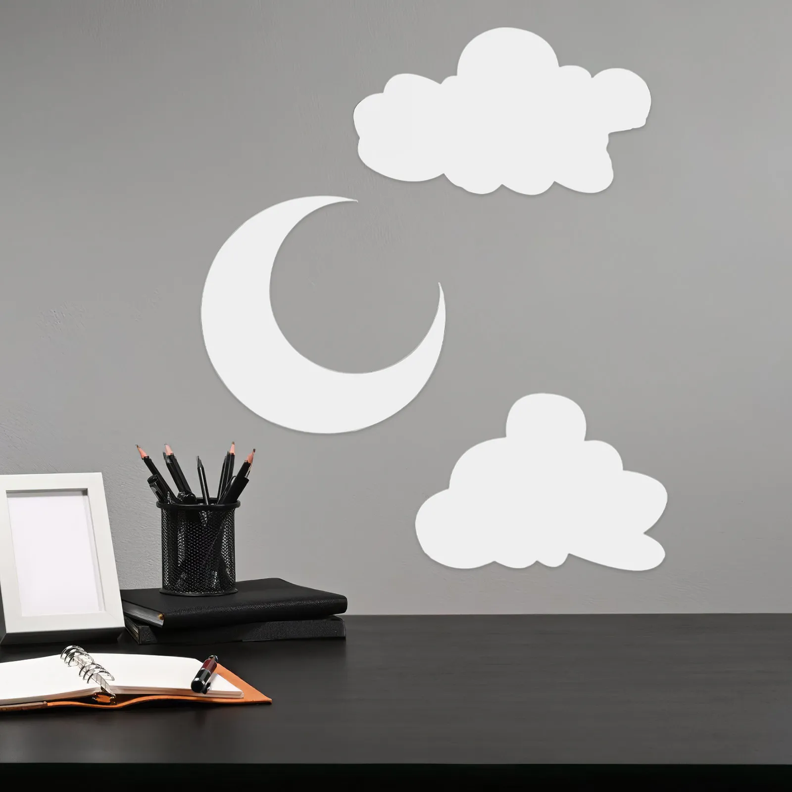 1Set Acrylic Cloud Mirror Wall Sticker Decor Self Adhesive for Bedroom Room Space Brightening Wall Decals