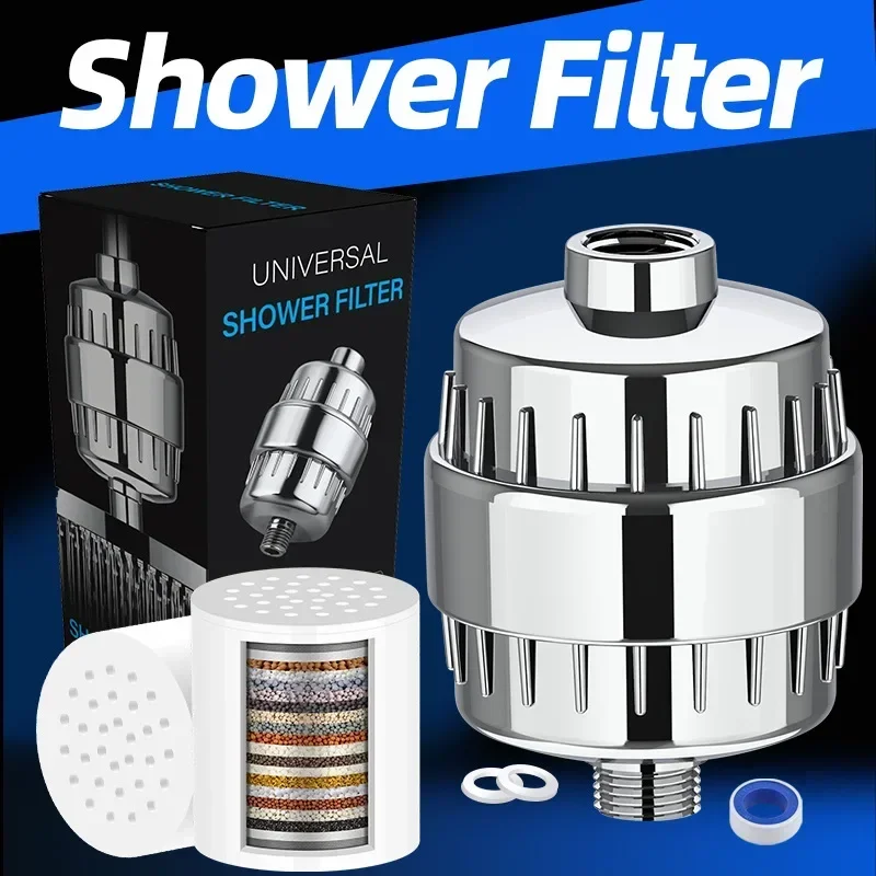 

20/15 этапа фильтра для воды для душа, фильтрация кухонного крана, удаление хлора, тяжелые металлы, фильтрованная насадка для душа, смягчает жестку воду