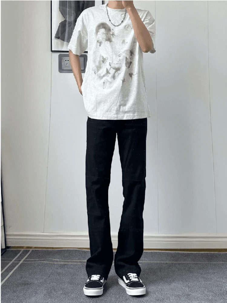 

Мужские джинсы Waed Pure Bla: эластичные, мягкие, зауженные, в американском стиле, для весны и осени, молодежный тренд