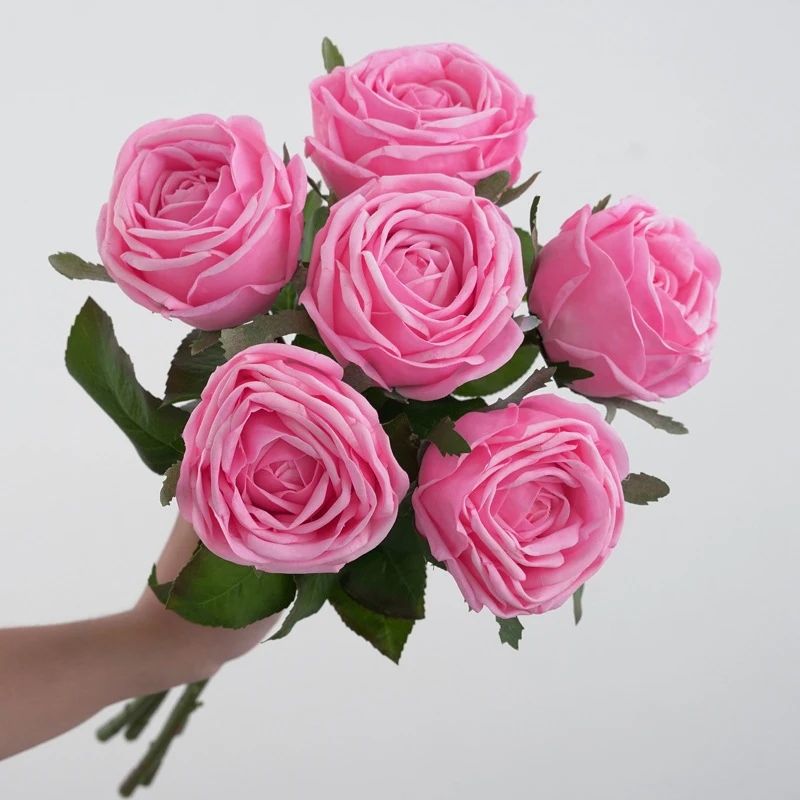 

Simulated 6-piece moisturizing and tactile Sanla rose wedding materials, home table decoration, photography props