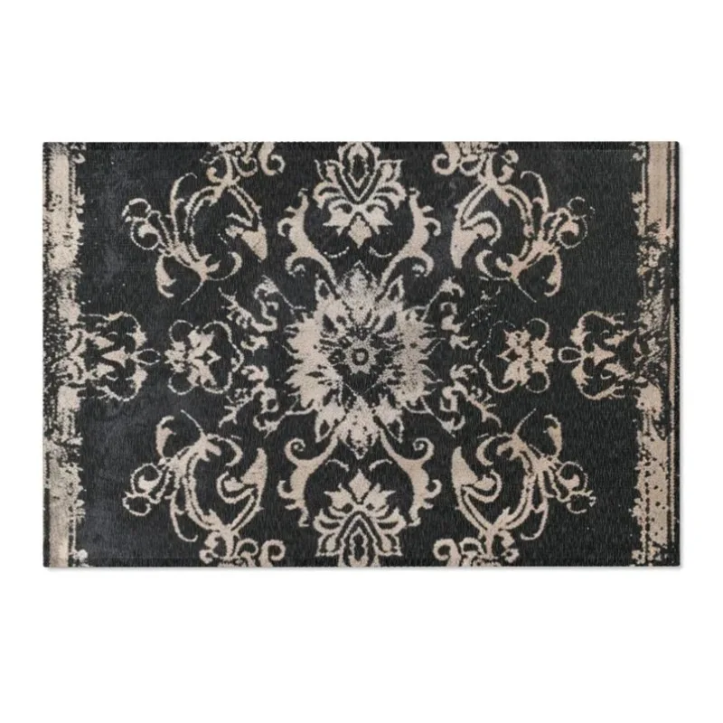 Dark Academia Haven Pattern Carpet Witchy Black Gothic Area Rug for Living Room Home Decoration Non Slip Washable Floor Mat