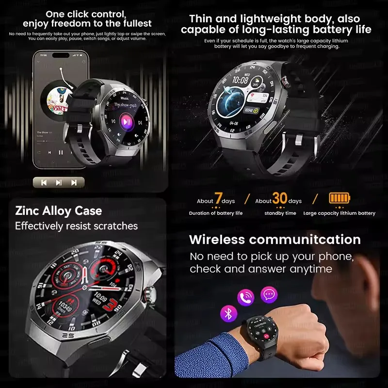 Original gt5 pro gps esportes ip68 à prova dip68 água relógio inteligente masculino 1.52 "amoled tela hd freqüência cardíaca bluetooth chamada relógios inteligentes mulher