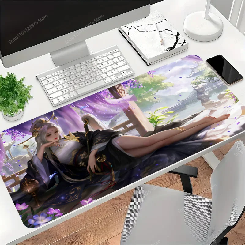 Die Lian Qingman Three Kingdoms Mousepad Mouse Mat حصيرة مكتبية مع وسادة ملحقات الألعاب Prime Gaming XXL لوحة المفاتيح الحشو M