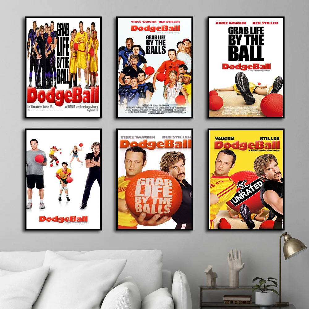 Dodgeball A True Underdog Story Film Art Print Poster Wall Stickers Sport Comedy Movie Canvas Painting Decor