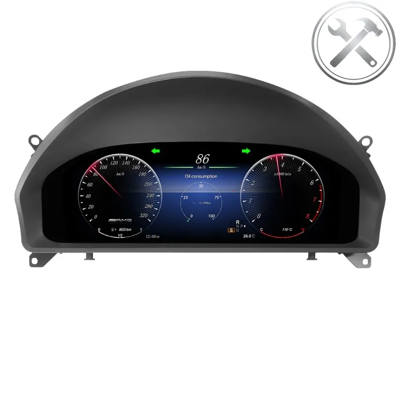 

MEKEDE 12.3inch LINUX System Multilingual HD LCD Digital Dashboard Speedometer With Wireless Carplay Auto Parts for C Class W2