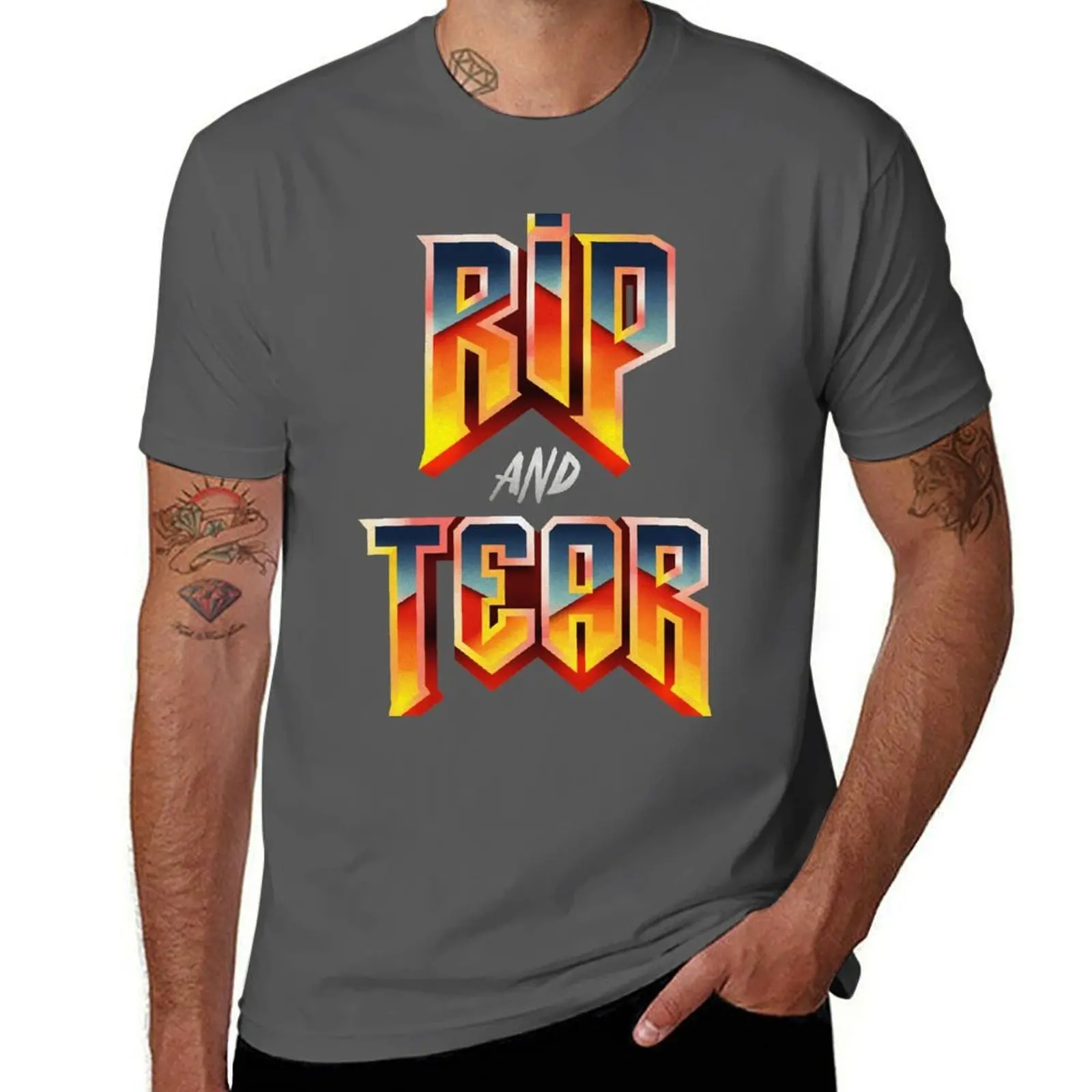 

Rip and Tear v2 T-Shirt Big and Tall Crew Neck Tee