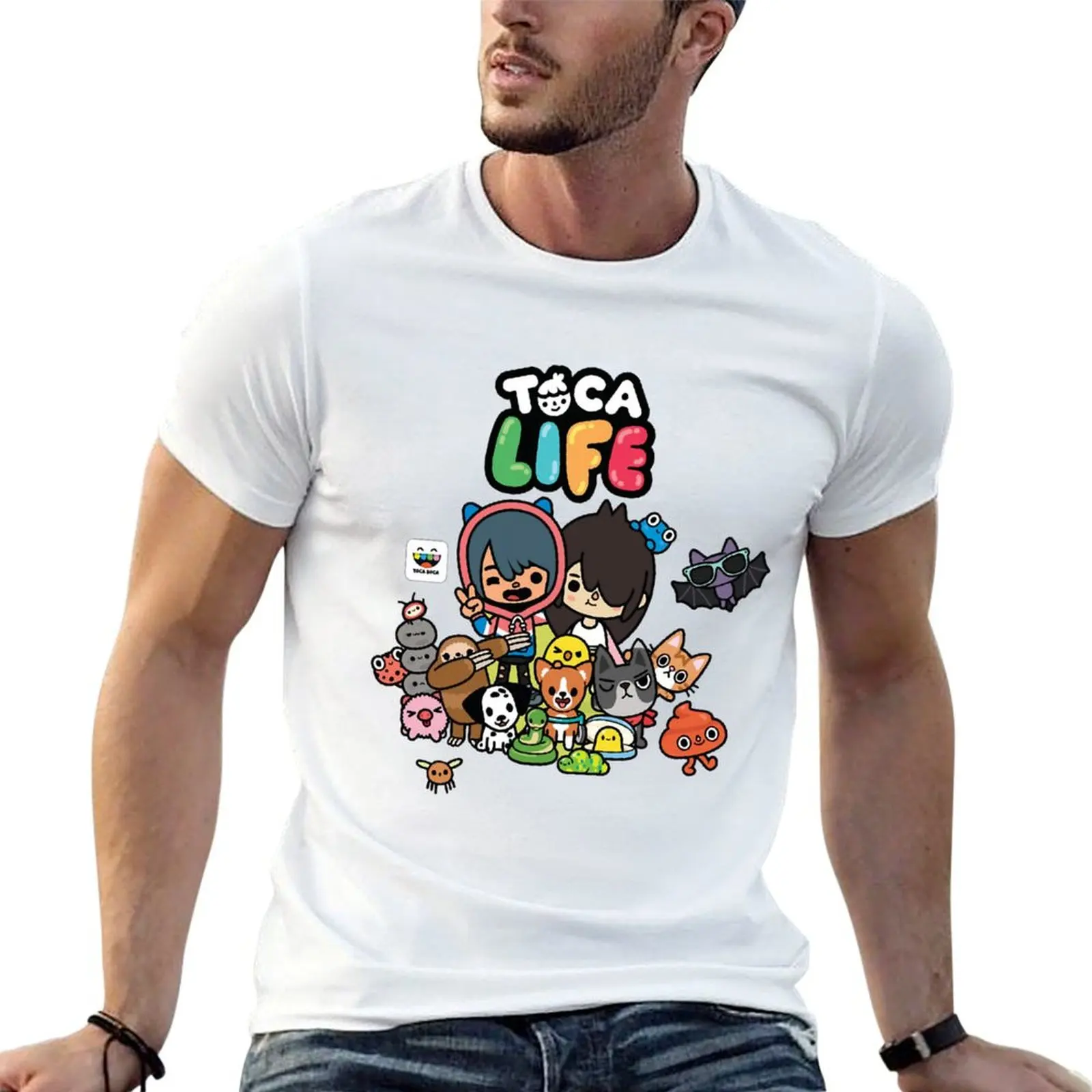

toca boca T-Shirt t shirt personalised anime tshirt t shirts for man pack cotton T-shirt