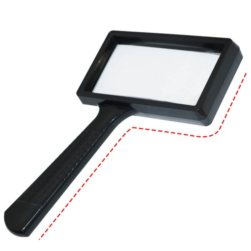 High-Definition Square 10X Magnifying Glass Rectangular Handheld Lens For Reading Newspapers Specifically Designed For Elderly