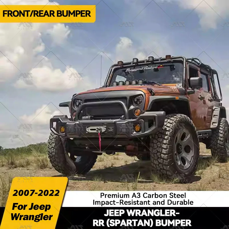 حار بيع 2025 4x4 على الطرق الوعرة الملحقات الخارجية طقم هيكل السيارة المصد الأمامي الخلفي لملحقات جيب رانجلر JK #3