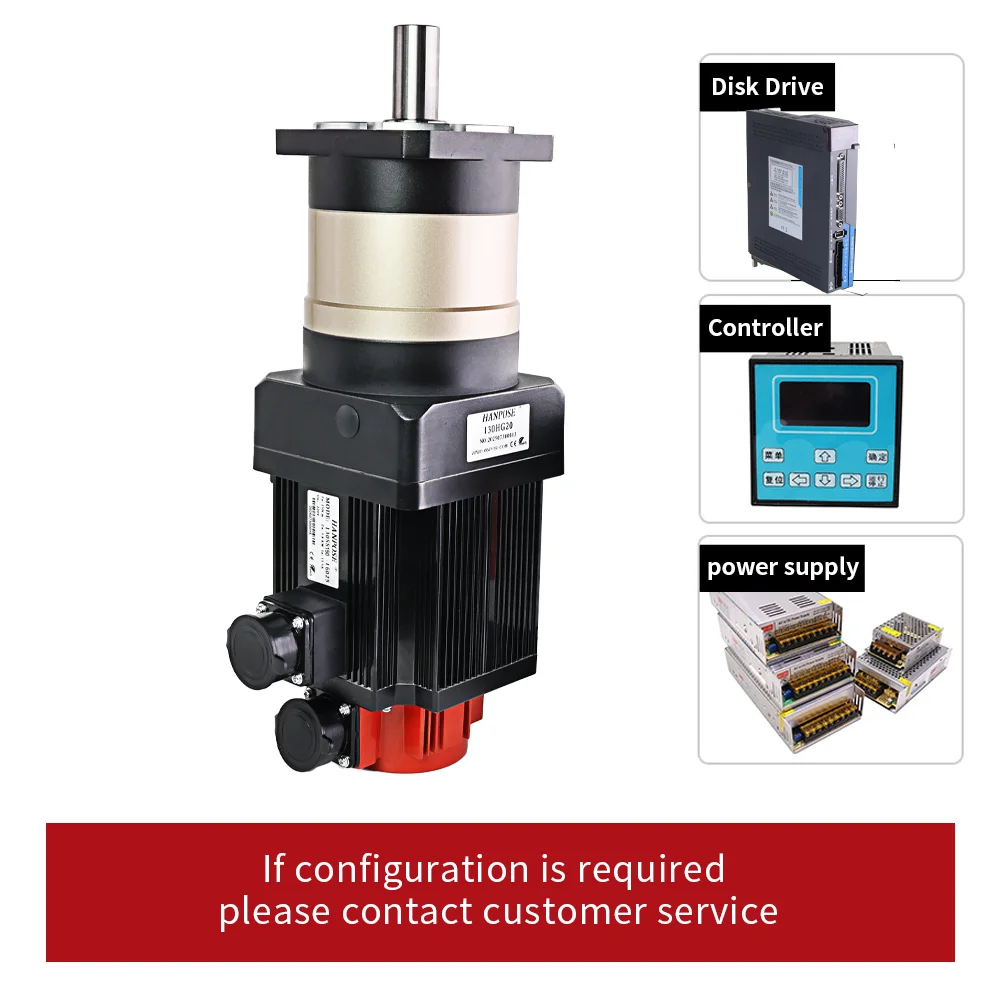 محرك سيرفو 6.0A 6N. م 130SS150-6025-HG20 علبة التروس الكوكبية عالية الدقة محرك سيرفو يعمل بالتيار المتردد 1.5KW ASD3300 محرك سيرفو