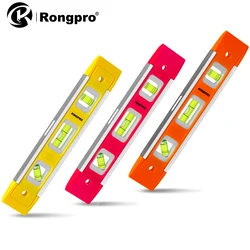 Rongpro Portable ABS Shell Level Ruler High Precision Strong Magnetic 3 Bubble Level Meter Household Hardware Tools Mini Level