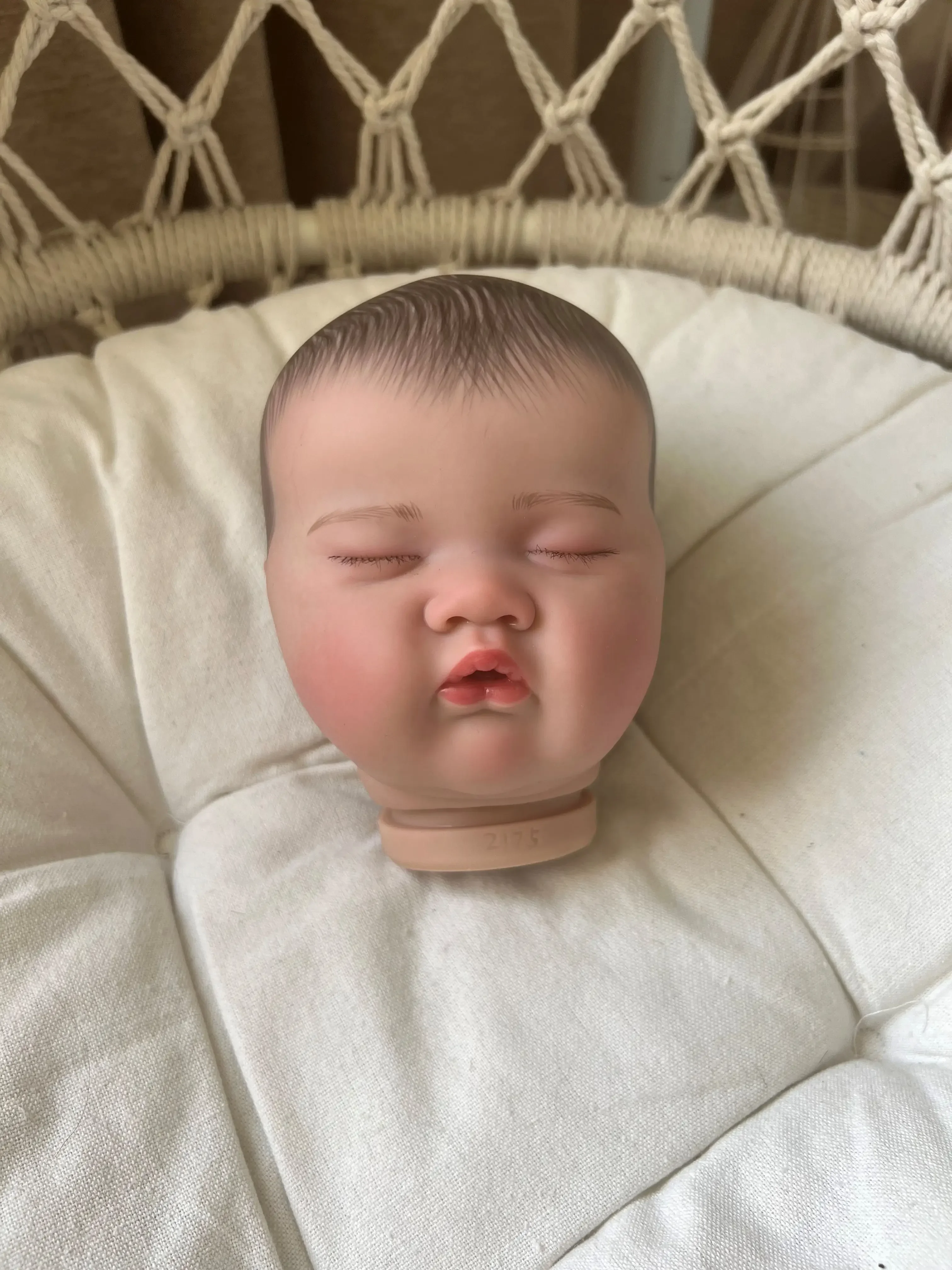 20inch Reborn Doll Kit Ashia with Hand-drawn Hair 3D Painted Skin Tone Lifelike Soft Touch Finished Doll Parts with Body