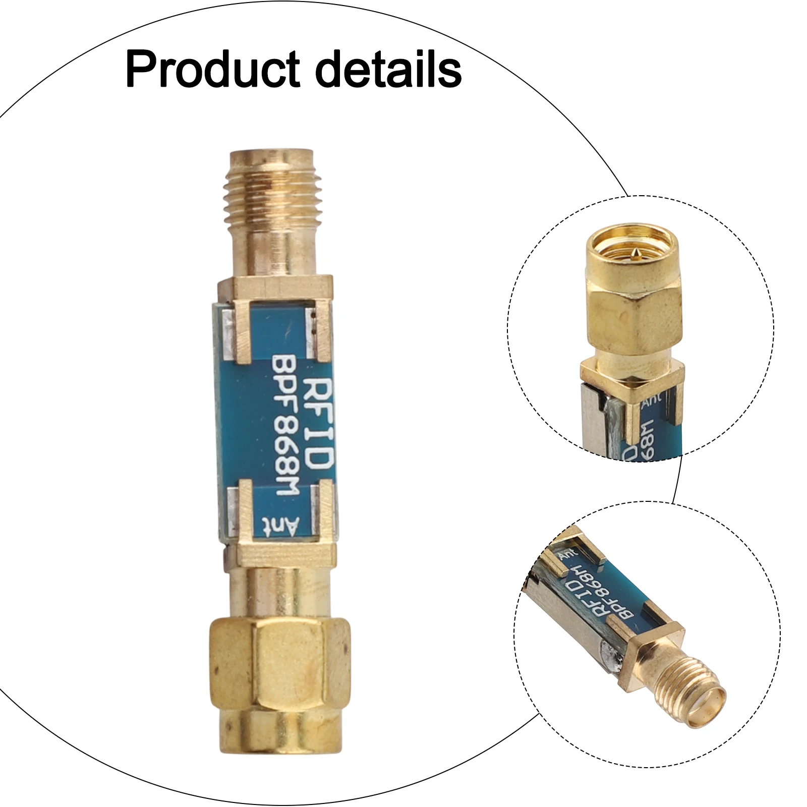 SAW Bandpass Filter for 868MHz For RFID IoT 2MHz Bandwidth For SMA Interface Compact Design with Low Insertion Loss