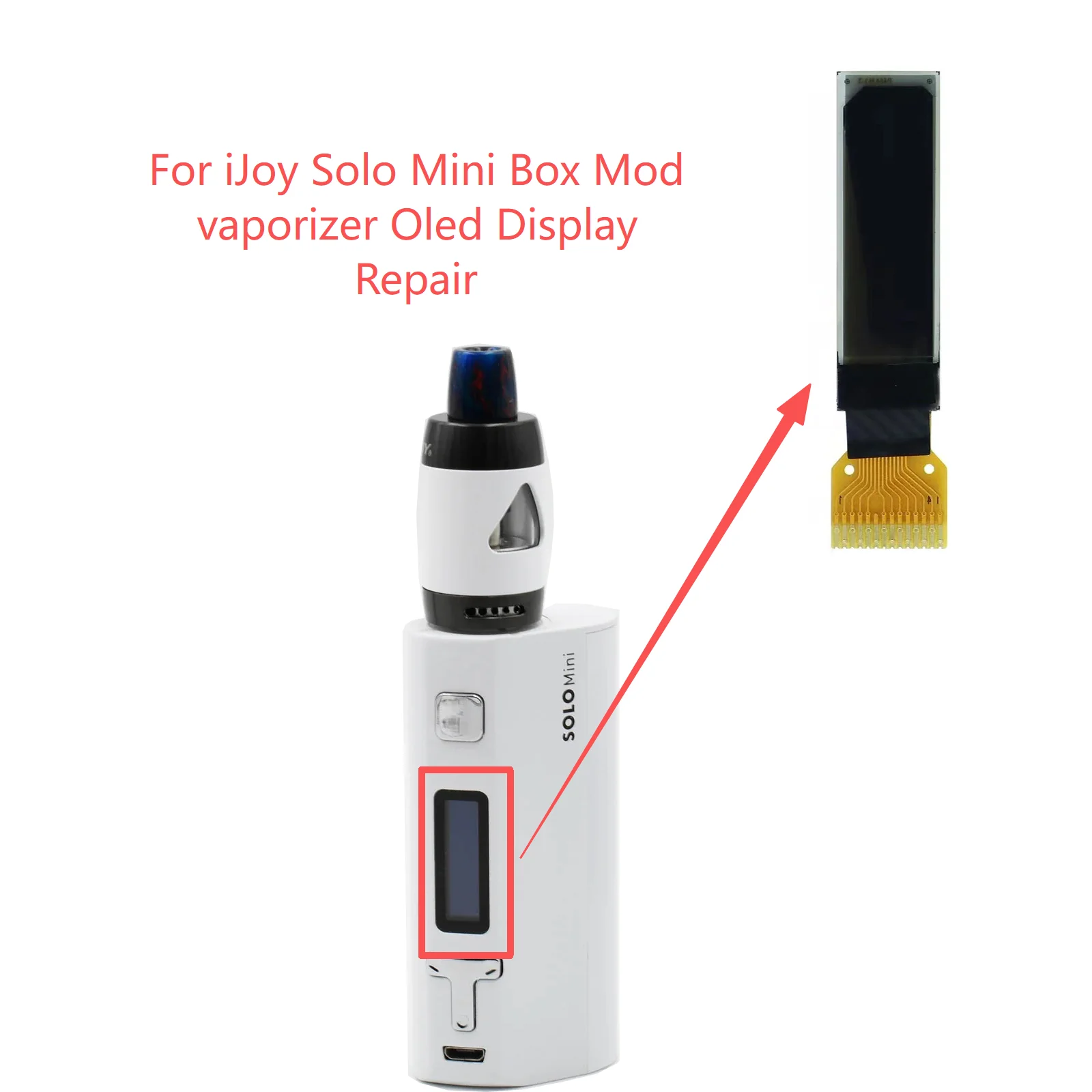 New Oled Display Screen for iJoy Solo Mini Box Mod vaporizer Replacement