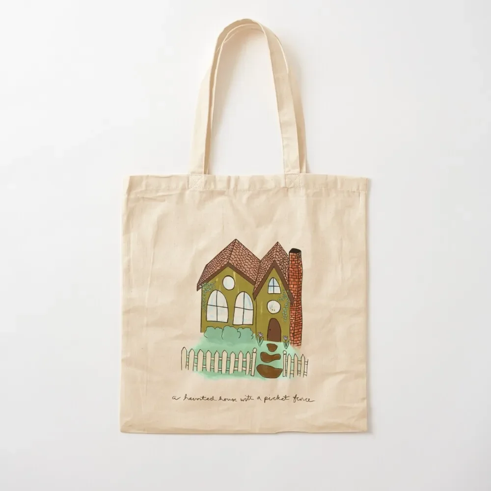 Pheobe Bridgers Haunted House with a Picket Fence Tote Bag sacs de shopping large tote bag Candy bags