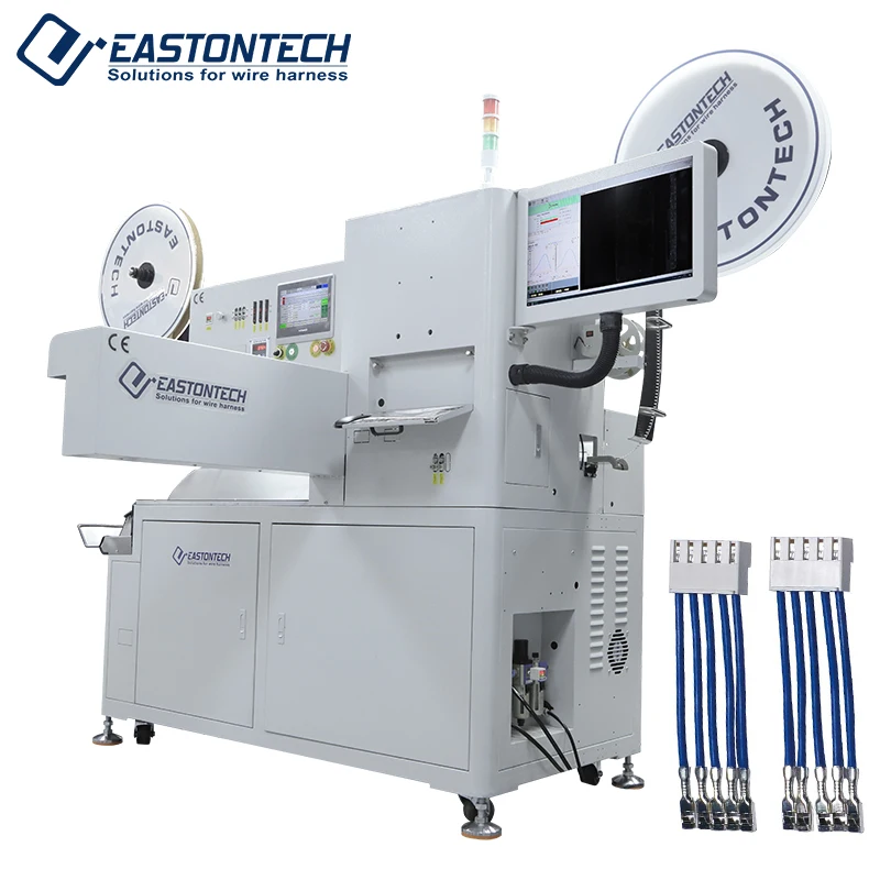 EW-8220 Automatic Dual-Head Wire Crimping Stripping and Housing Connector Insertion Equipment