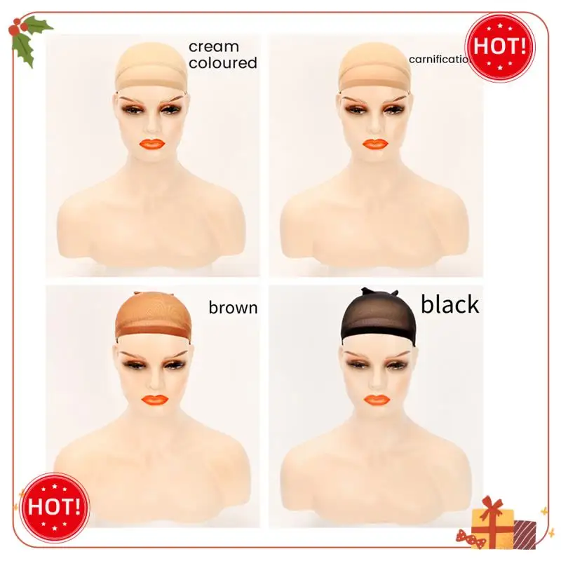 ABLE-HD peruca boné meia transparente peruca boné de náilon fino multifuncional conveniente cabeça cobre fácil de usar, bege 20 peças