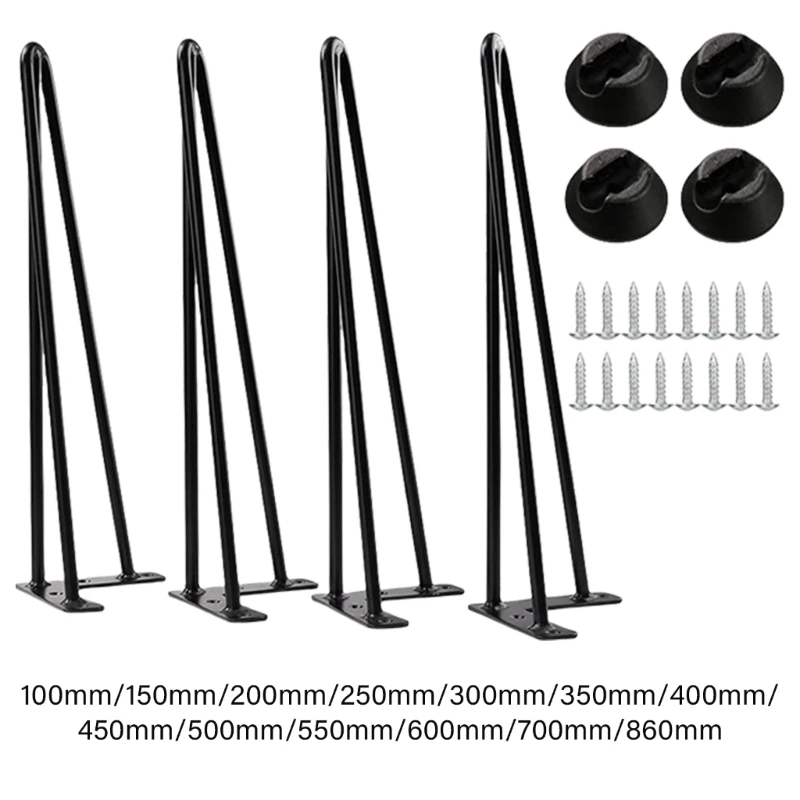 

dwan 4Pcs Metal Hairpin Table Legs Heavy Duty Stable Furniture Legs Coffee Table Legs with Screws & Rubber Floor Protectors