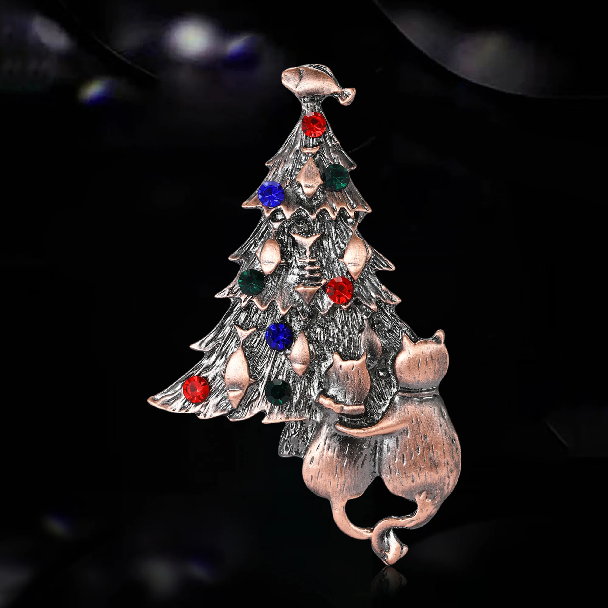 

Fashion Rhinestone Christmas Tree Brooches for Women Plant Decorative Pins Keychain Event Party New Gifts Jewelry Accessories