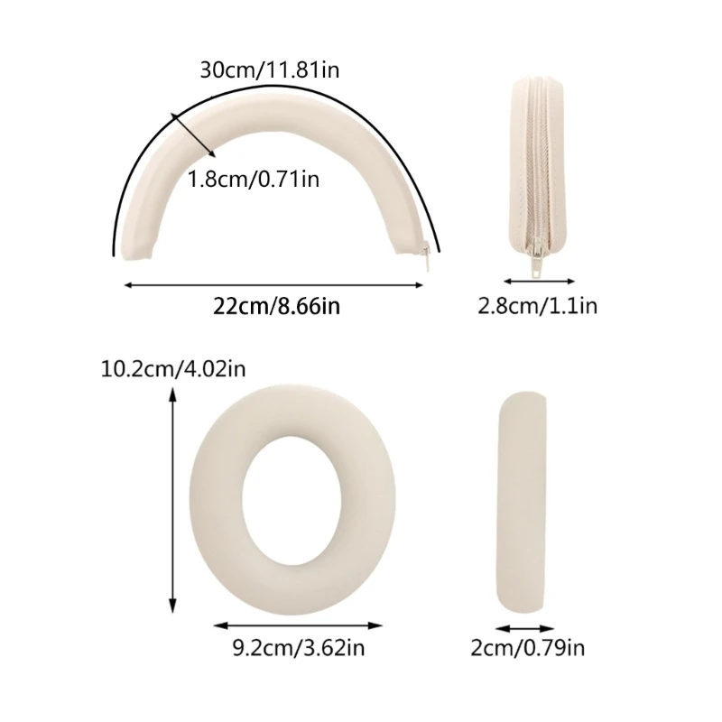 Coussinets d'oreille, couverture faisceau tête pour écouteurs Space oreillettes en mousse élastique, coussins en 448F