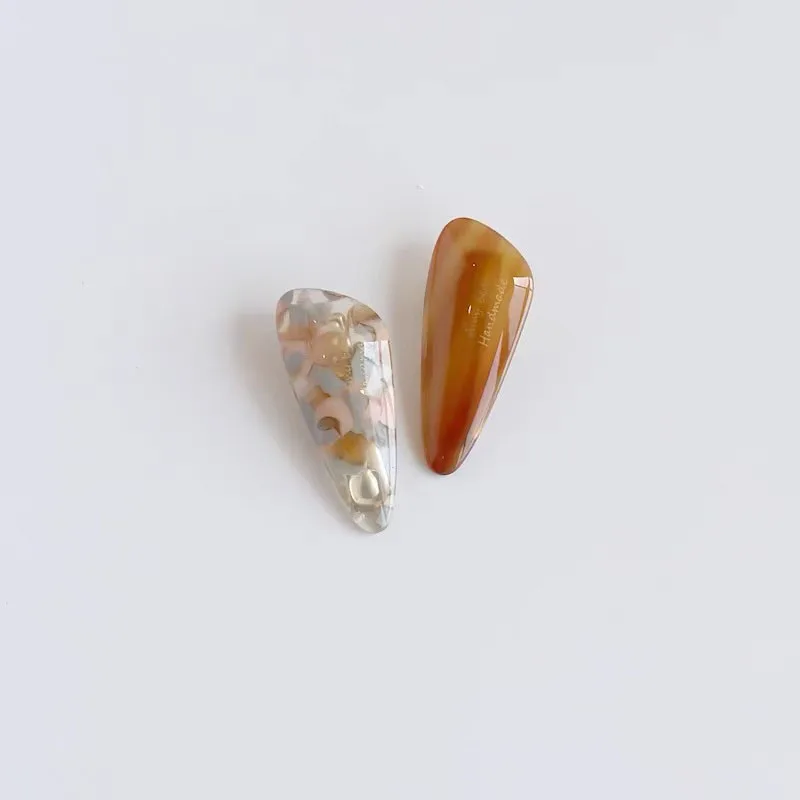2 teile/satz Acetat Haar Clips Nette Süße Waterdrop Geometrische Barrettes Seite Pins Haarnadel Frauen Haar Zubehör – Detail 7