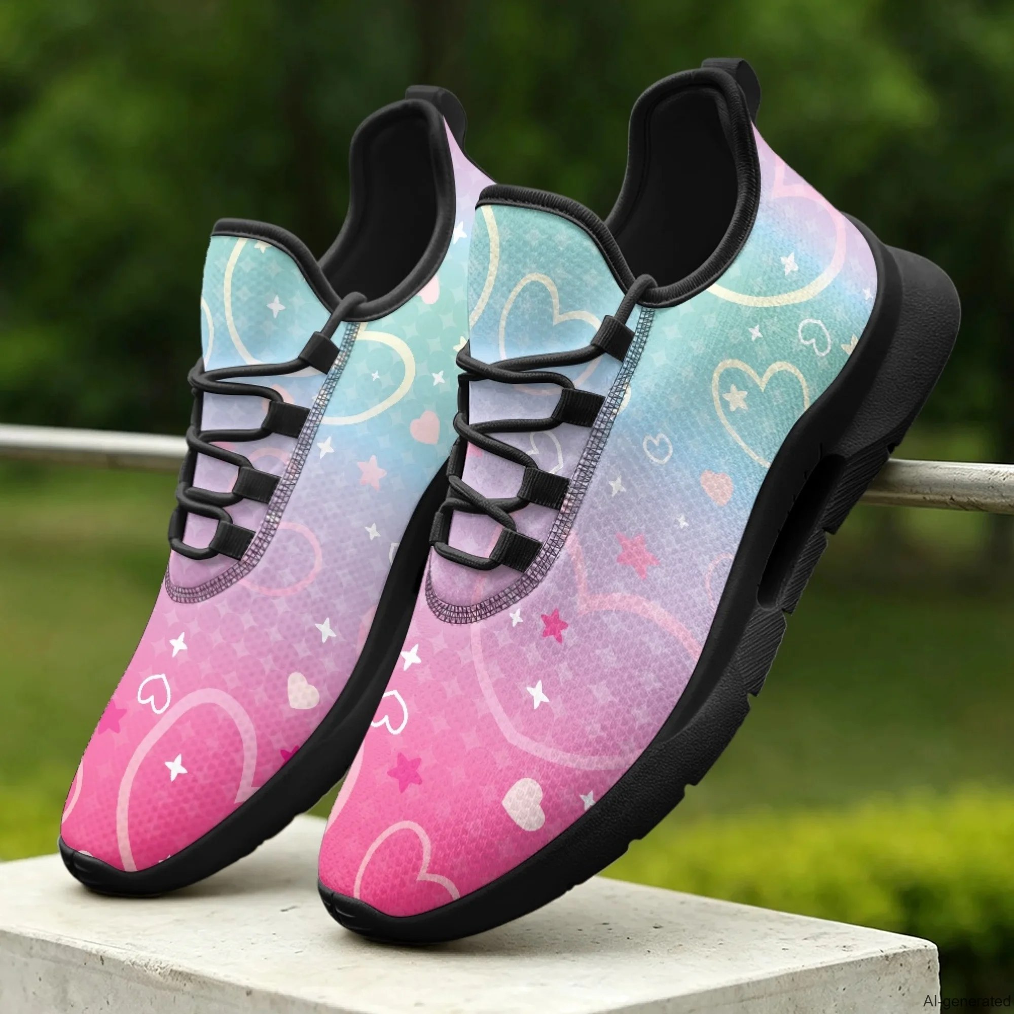 XIXIRIMIDO Nursing Sneakers for Woman Lace-up Casual Shoes Cheap Nursing Shoes for Women Nice Non-slip Nurse Sneakers Rainbow