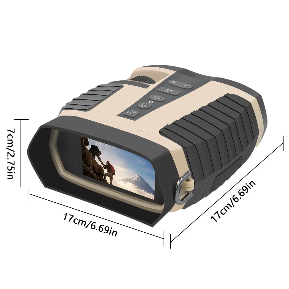 3 Inch 1080P HD Rechargeable Binoculars Telescope 40MP Camera 200M 8X Zoom Digital Infrared Night Vision for Hunting Camping