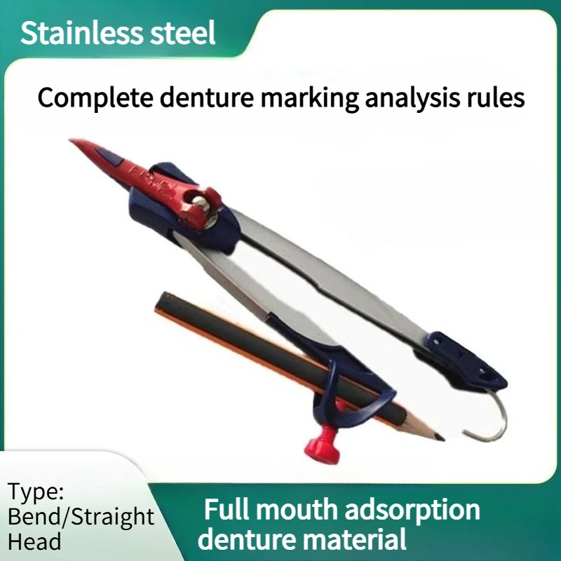 Dental Material Full Mouth Model Denture Marking Analysis Rules Elbow/straight Head Precise Marking Oral Auxiliary Restoration
