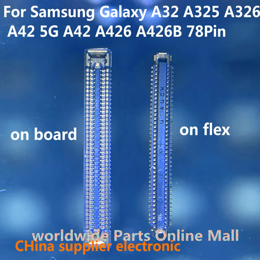 

10-200 шт. 78-контактный USB-порт для зарядки, разъем FPC на борту для Samsung Galaxy A32 A325 A326 A42 5G A42 A426 A426B Flex