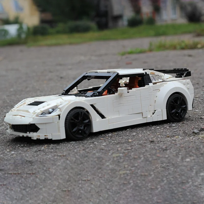 1639 قطعة MOC شيفروليه كورفيت نموذج فريق بناء هدية الكريسماس كتل لعبة العمارة التعليم الإبداعي الطوب الاطفال #5