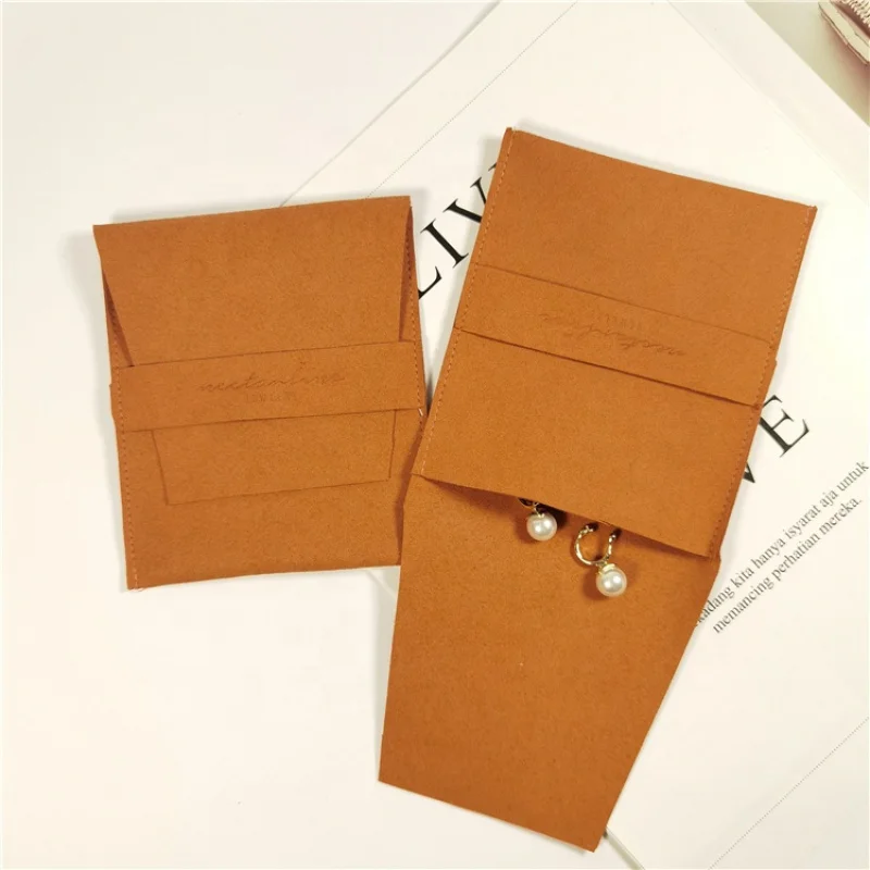 envelope elegante empoeirado 8x8cm envelope bolsa de joias de microfibra com personalizado