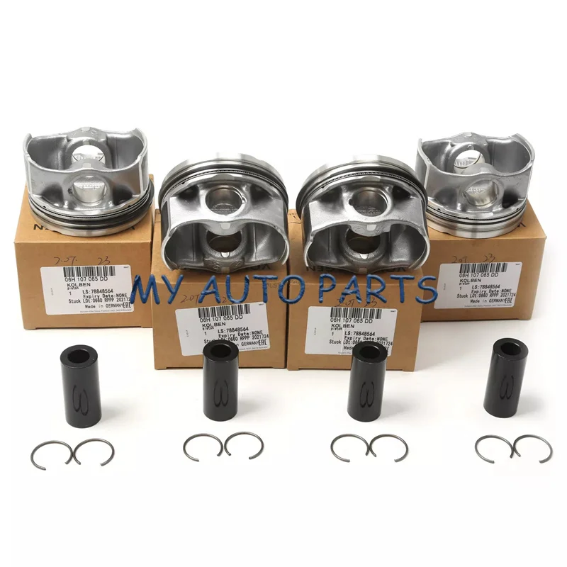 4x Piston &Ring Set STD Φ23mm 2.0T Fit For VW Golf GTI Audi A4 A5 Q5 06H107065DM 06H 107 065 DD