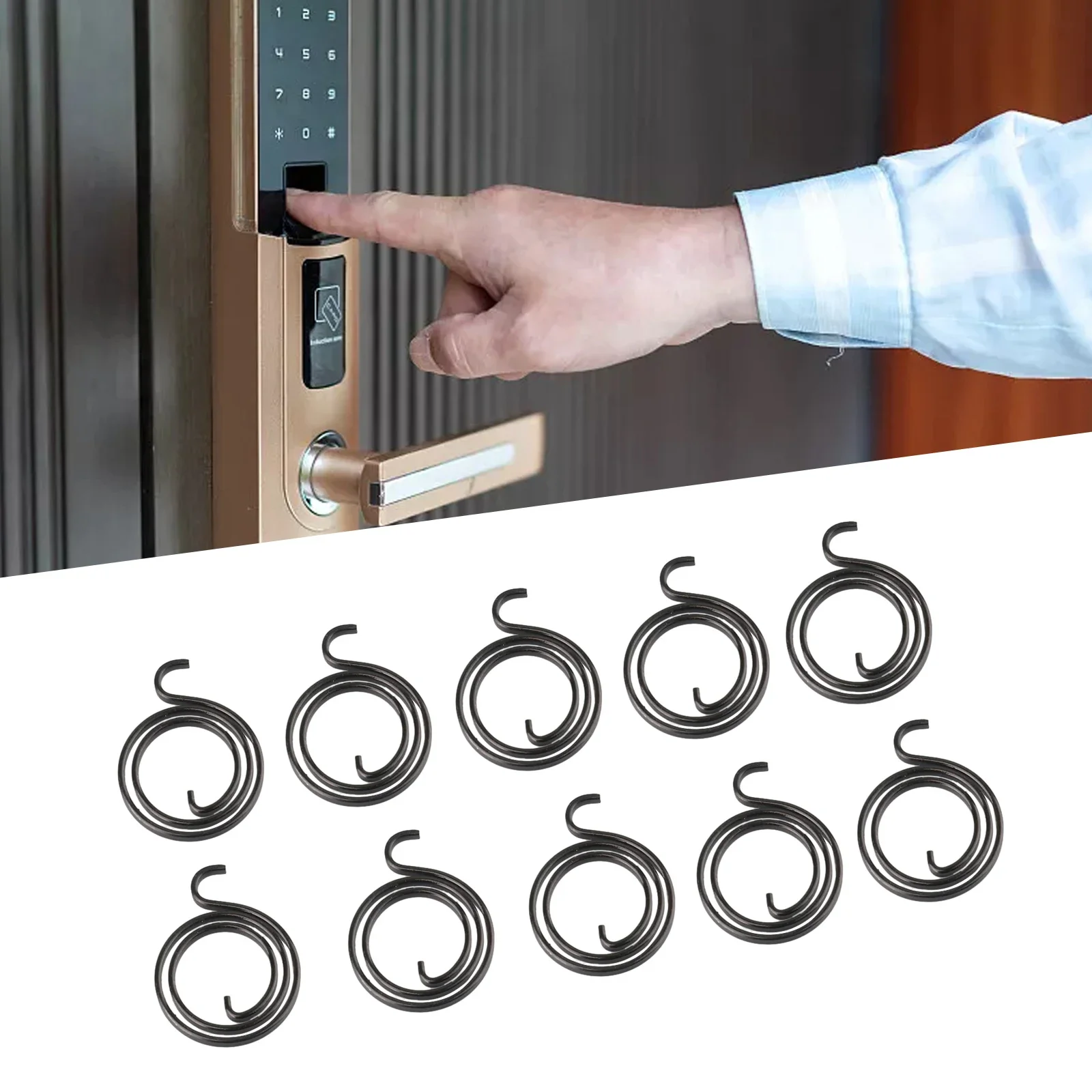 Repair Return Torsion Springs Hardware Fitting 10pcs Door Knob Handle Replacements Spring Homes Doors Lever Latch Internal Coils