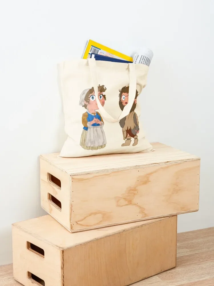 BBC Ghosts fanart. Mary and Robin. Chibi Tote Bag shopping trolley bag canvas tote large tote bag Shopper