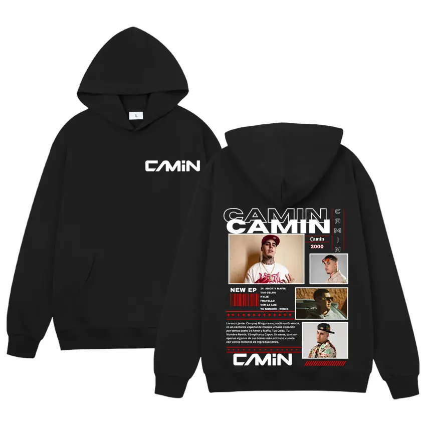 

Rapper Camin 2025 Tour Graphic Hoodies Mens Clothes Hip Hop Fashion Hoodie Oversized Harajuku Sweatshirt High Quality Streetwear
