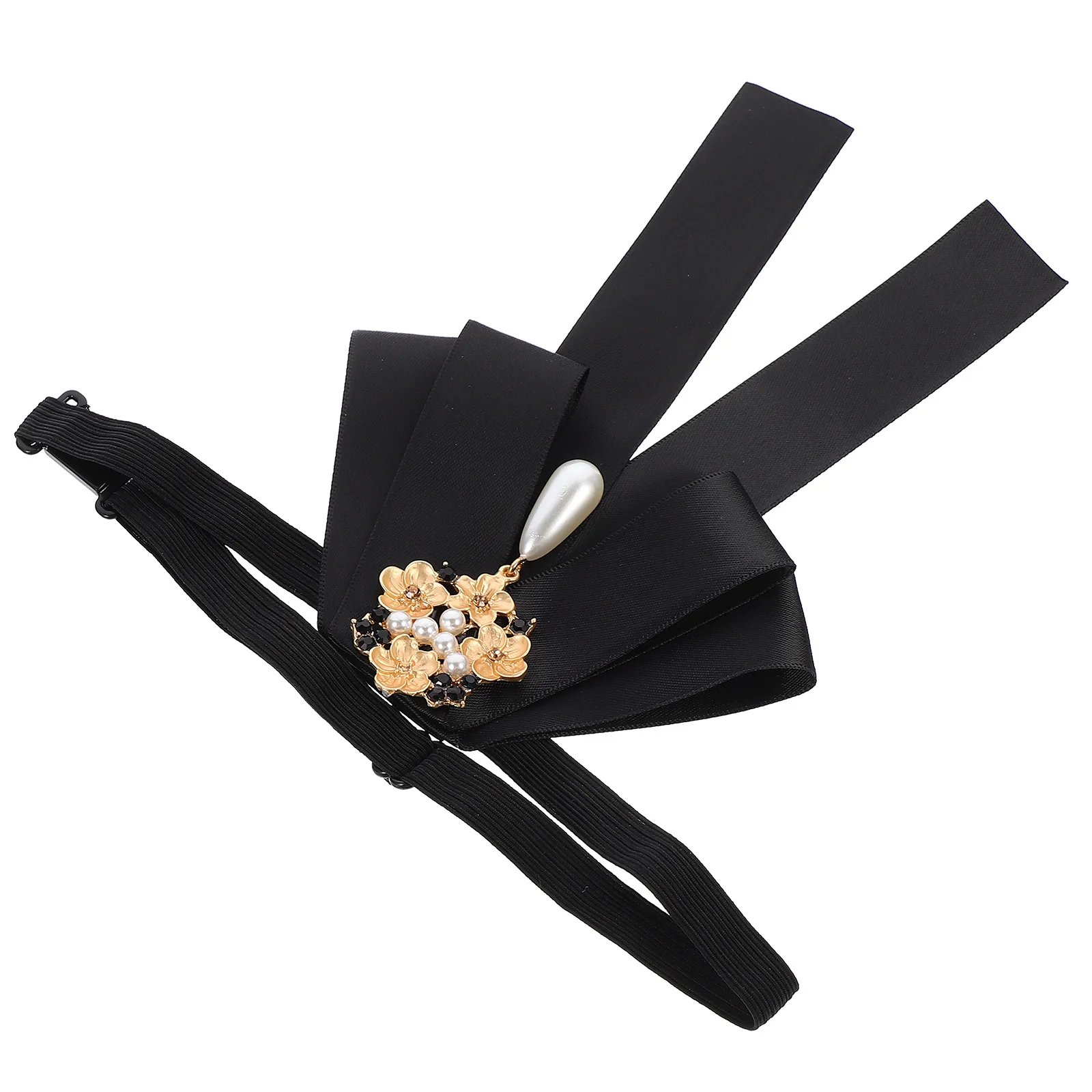 1 pz papillon di perle per donna elegante camicia cravatta accessorio per festa di nozze camicetta colletto papillon decorazione abbigliamento