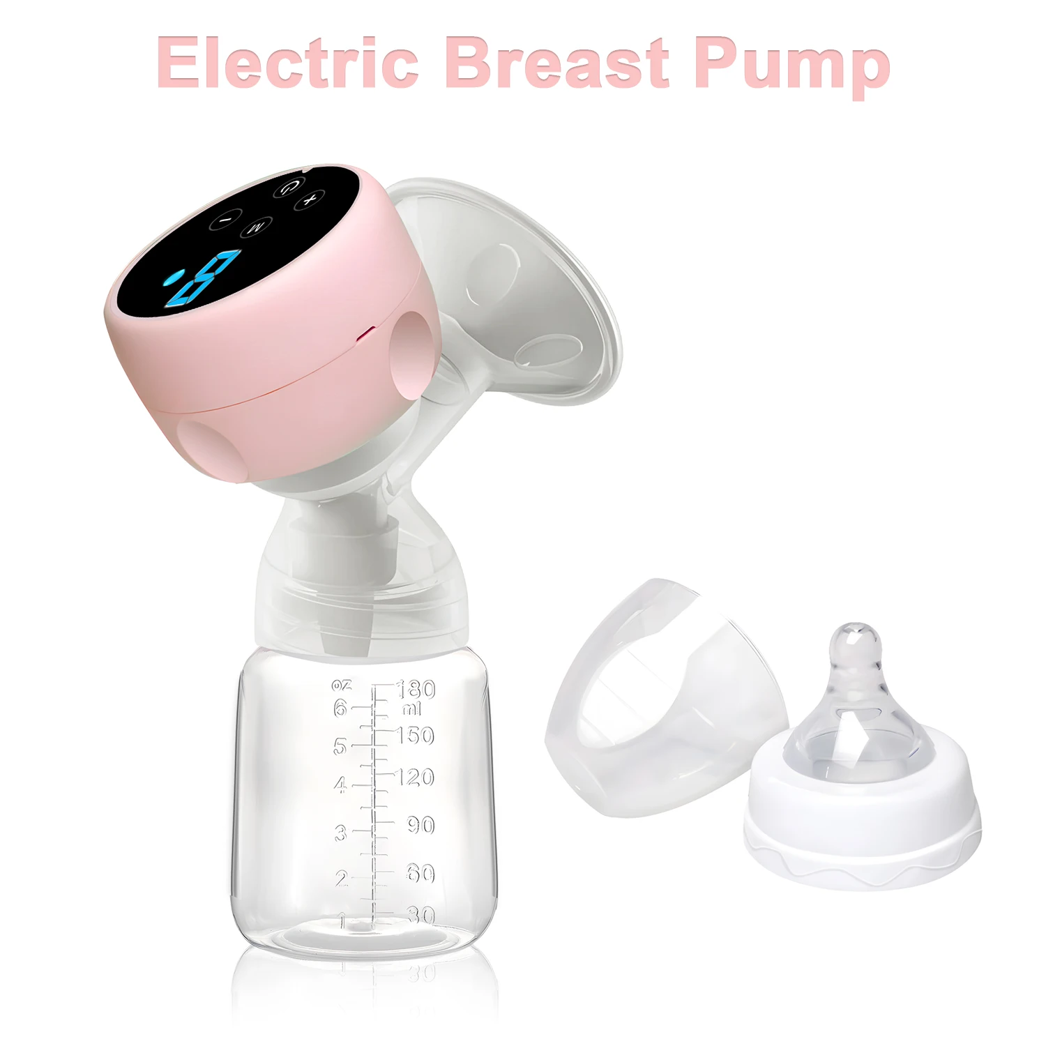 

Умный интегрированный электрический молокоотсос 2-в-1 с функцией всасывания и портативной бутылочкой для кормления, для послеродового периода