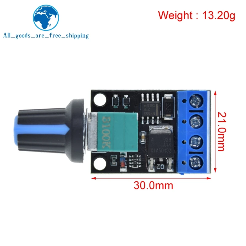 1/3PCS 5V 12V 10A Voltage Regulator PWM DC Motor Speed Controller Governor Stepless Speed Regulator LED Dimmer Power Controller image 3