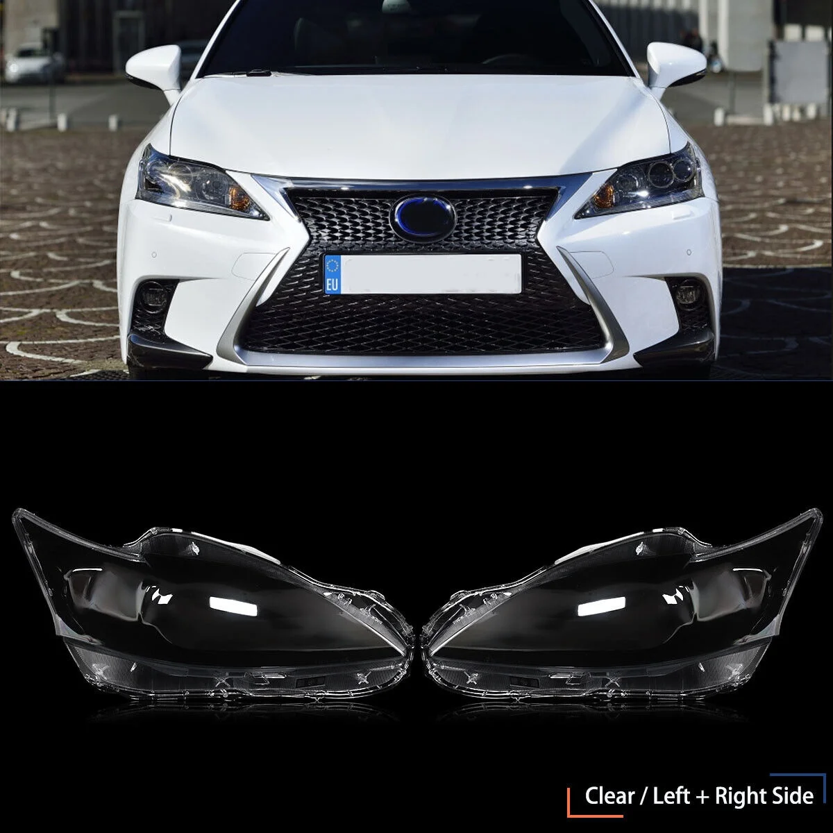 Right Car Headlight Lens Cover Headlight Shade Shell Auto Shell Cover for Lexus CT200 CT200H 2012-2017