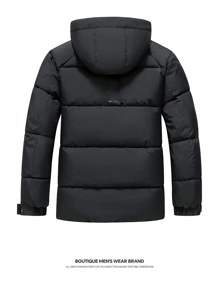 New Windproof Thickening Men Tops Outdoors Loose Versatile Comfort Keep Warm Coats Winter Fashion Casual Solid Hooded Parka Men