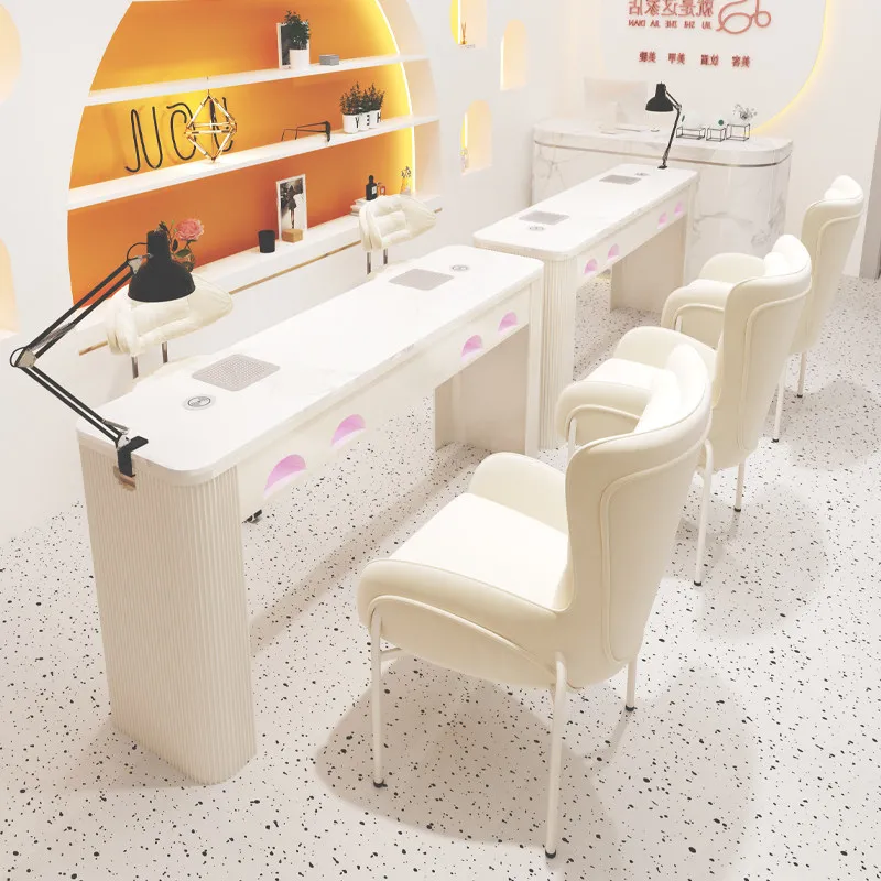 Tavolo per unghie dal design in stile crema Tavolo per manicure moderno salvaspazio Design unico Mesa Para Manicura Mobili per salone professionale