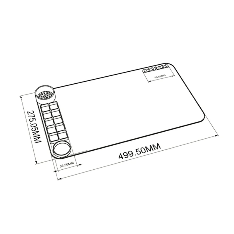 シリコン落書きペイントパッド 2 パック クリアトレースぬり絵クラフトパッド アートパッド カラーパレット 50 X 27.5cm (ピンク)