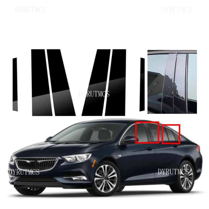 

Glossy Black Sliver Carbon Car Pillar Posts Fit For Opel Insignia B / MkII (Z18) 2018 2019 2020 Door Trim Window Cover Decor