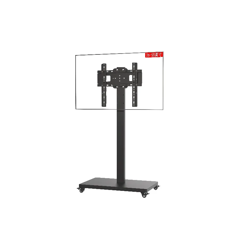 Portable TV Stand with Wheels Steel Floor Stand and Trolley for 26-55 Light Emitting Diode LCD TV Screen Swivel Lift Stand