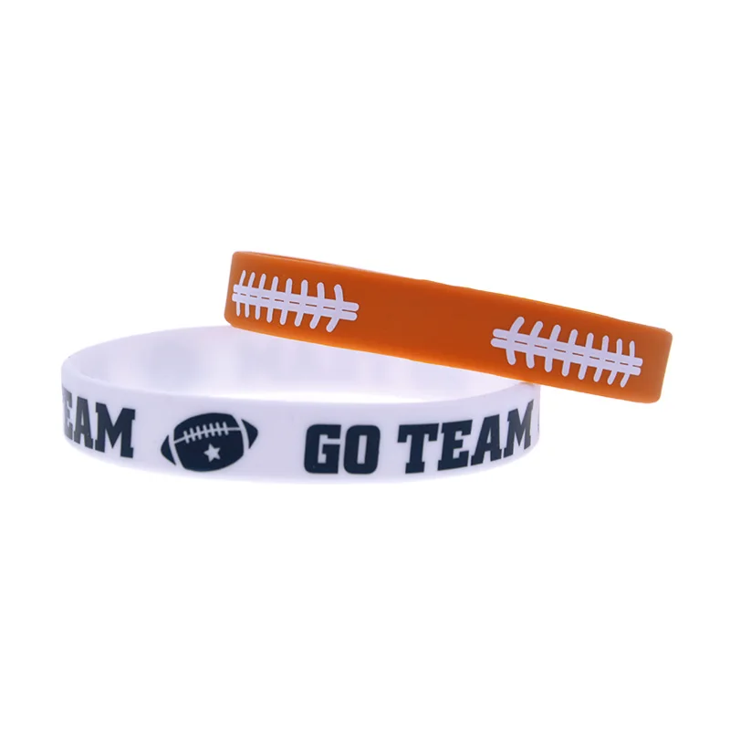 50 Stück bedruckte Rugby-Silikon-Armbänder, Sport-Team-Spieler-Support-Gummibänder für Männer und Frauen – Detail 6