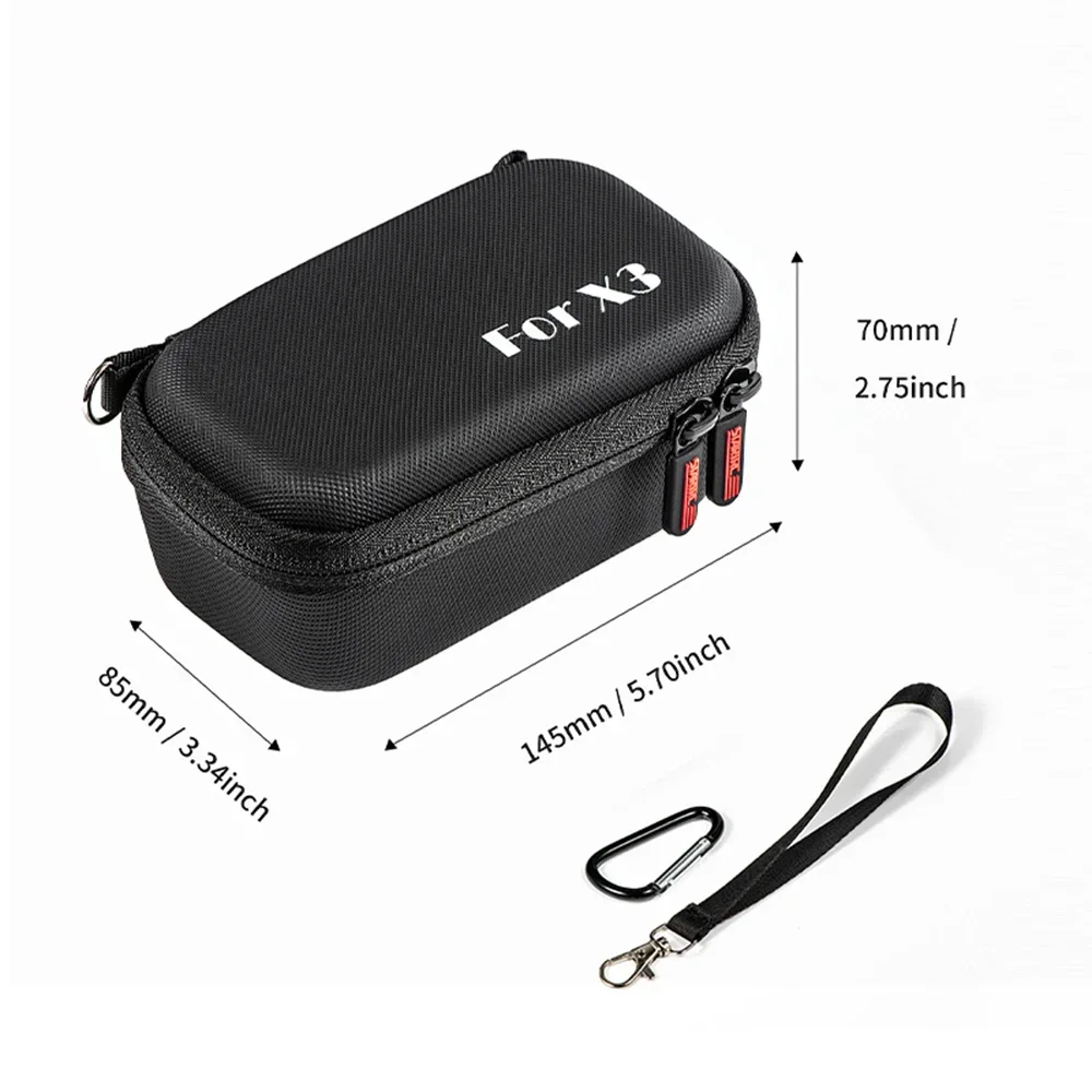 Powerwin Tragbare Sport-Aufbewahrungstasche für kleine Kameras für Insta360 X3, kleine Tragetasche, wasserdicht, mit Handschlaufe, Karabiner