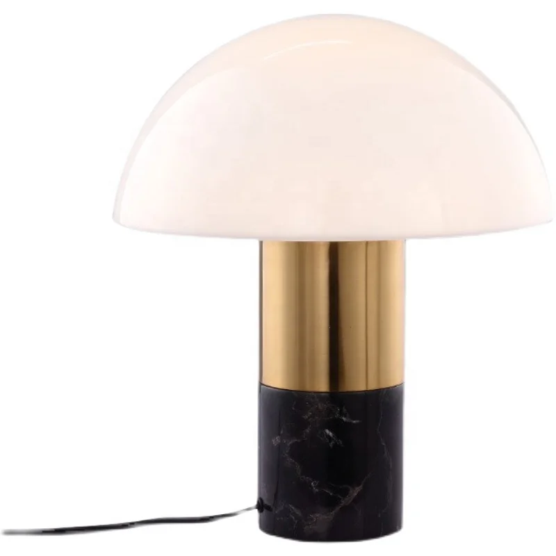 

Nordic post modern light luxury marble table lamp marble mushroom table lamp simple hotel room lamp